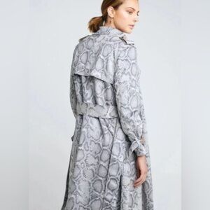 Few Moda Python Pattern Coat Duster Knee Length Size S